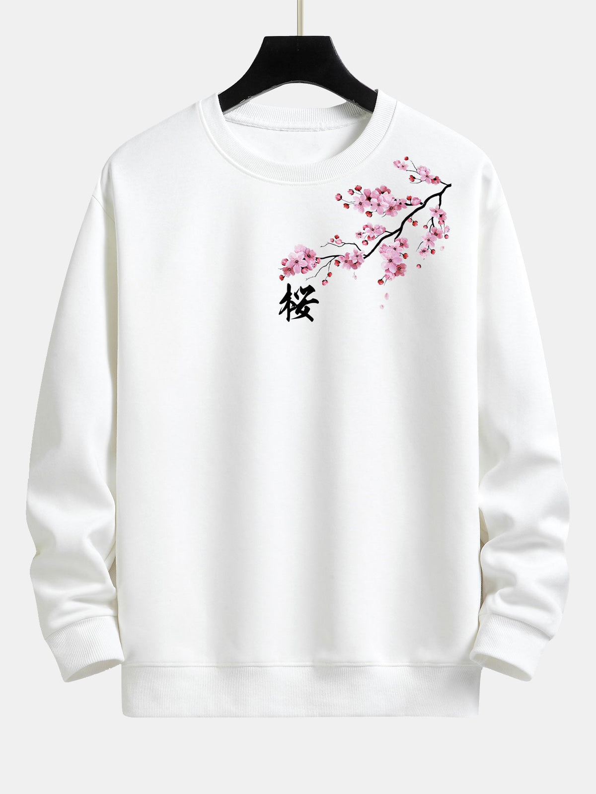 Cherry Blossoms Print Relax Fit Sweatshirt