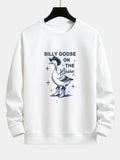 Silly Cowboy Goose Print Relax Fit Sweatshirt