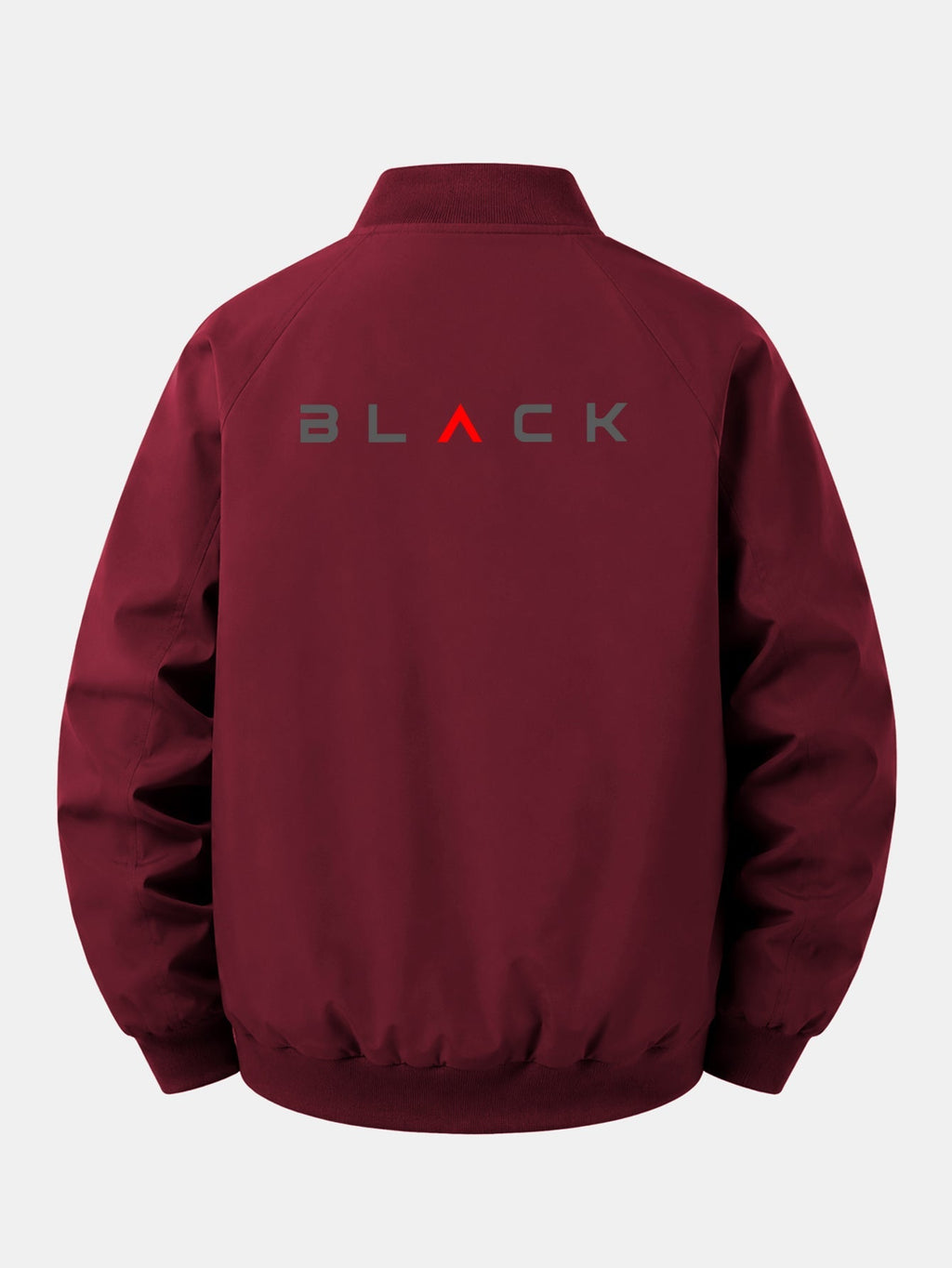 Relax Fit Black Print Zip-Up Bomber Jacket