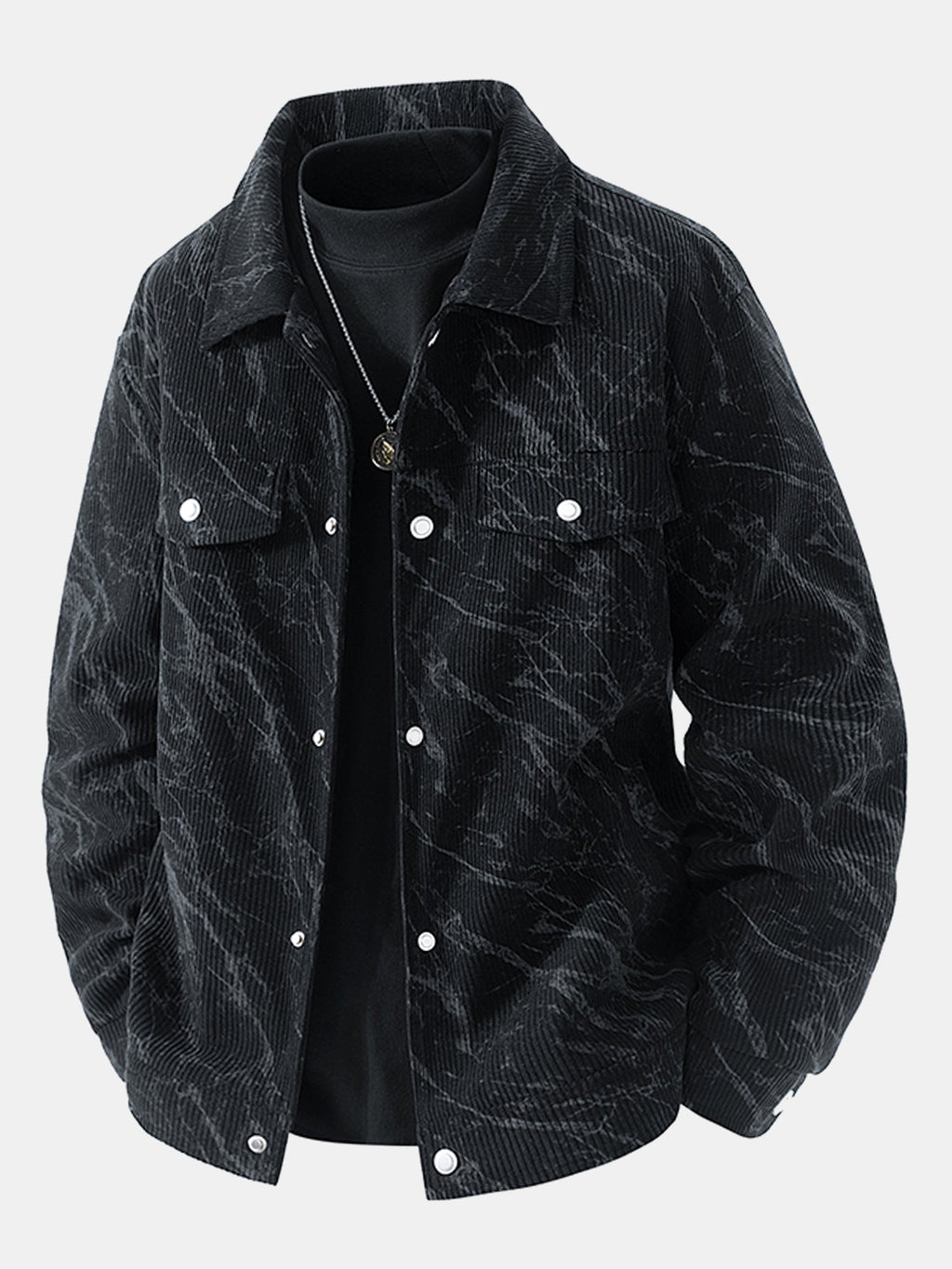Marble Print Corduroy Jacket