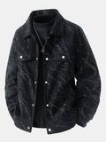 Marble Print Corduroy Jacket
