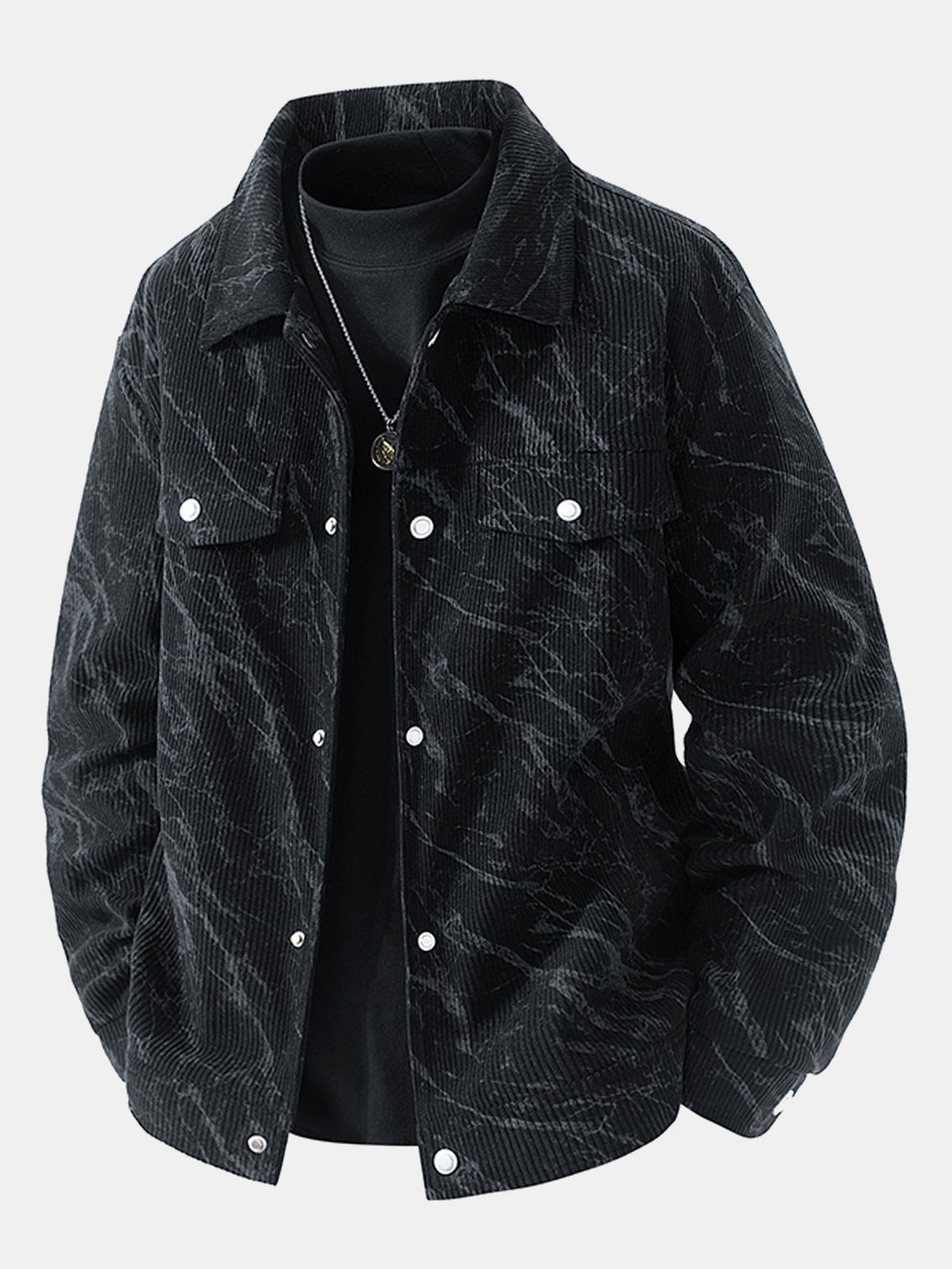 Marble Print Corduroy Jacket