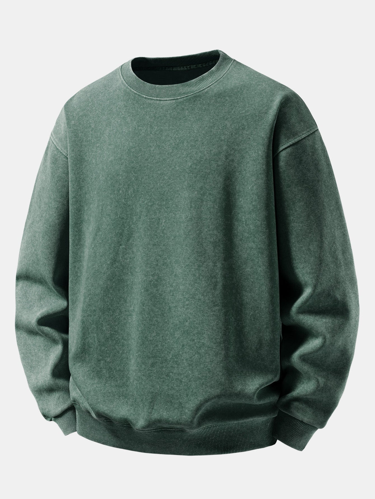 Relaxed Fit Washed Distressed Sweatshirt
