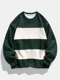 Relax Fit Color Block Crew Neck Sweatshirt