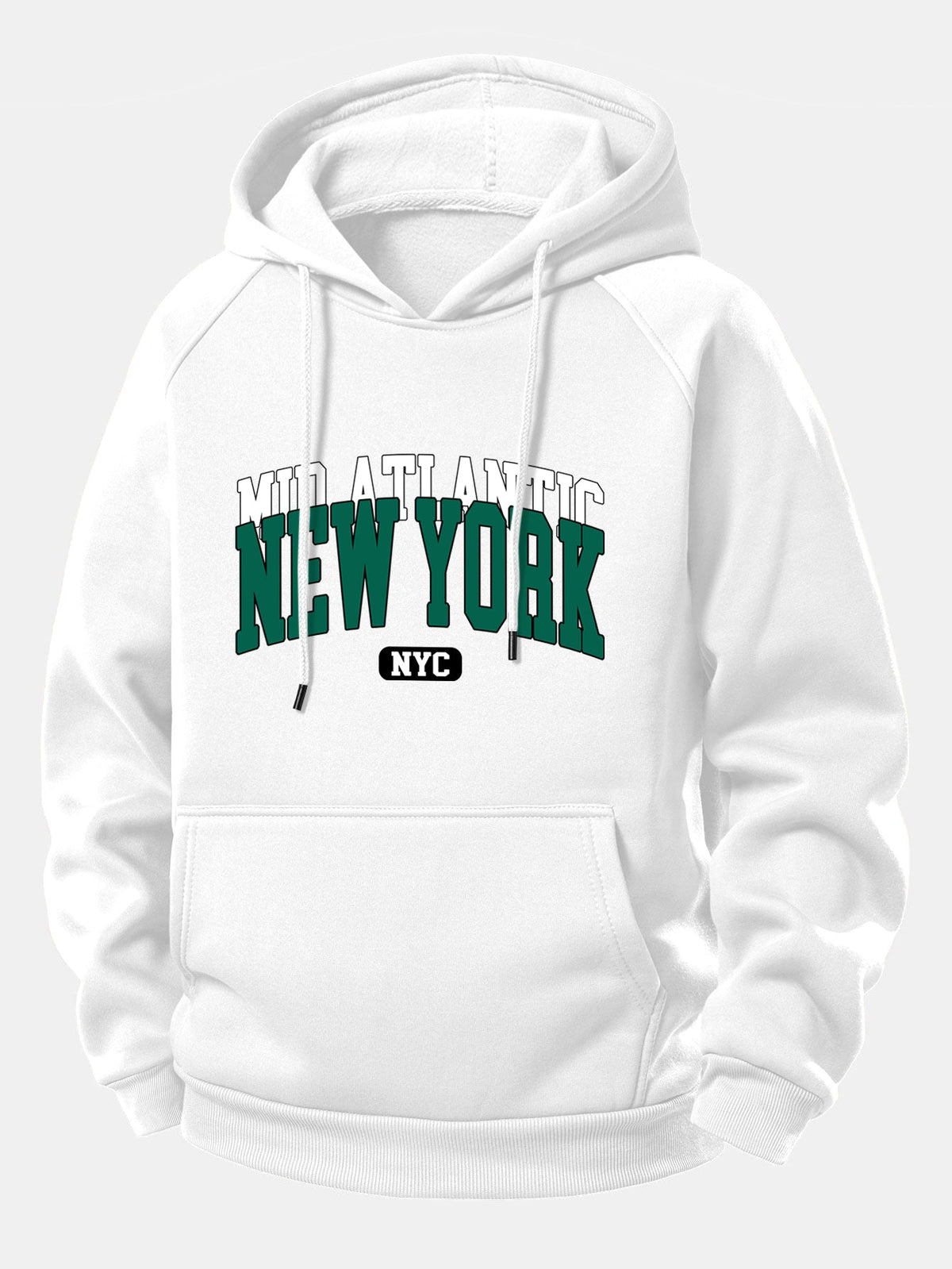 New York Print Drawstring Hoodie