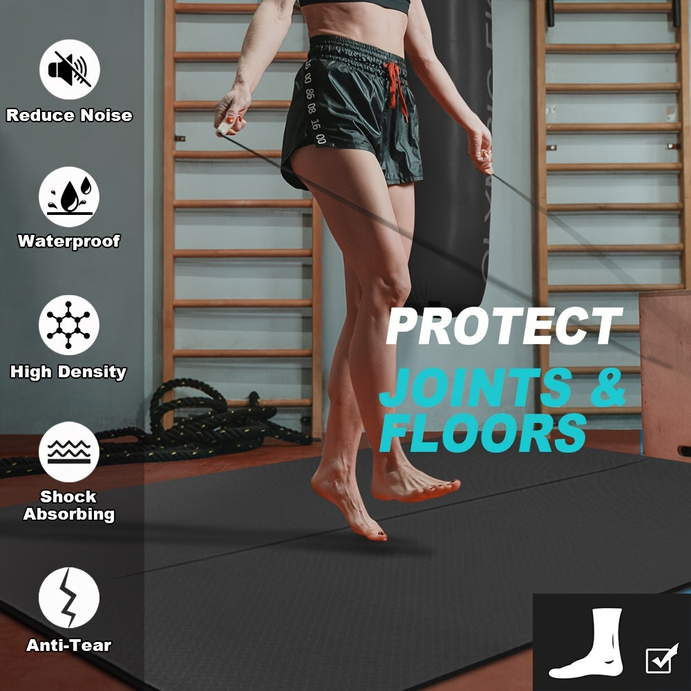 Yoga Mat for Pilates and Home Workouts, Double-Sided Non-Slip TPE Surface with Alignment Lines, 6 x 4 Feet