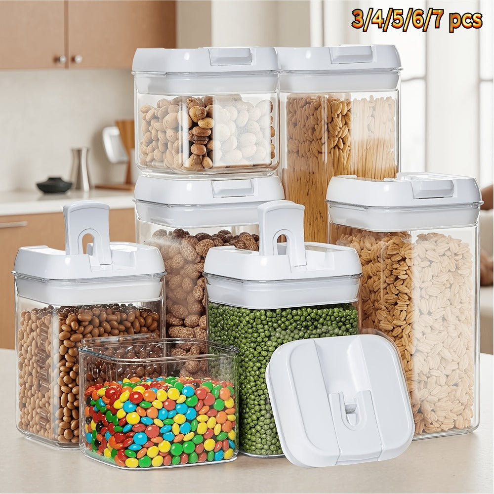 Food Storage Containers, Airtight Plastic Kitchen Organizer Set with Leak-Proof Lids for Meals and Leftovers