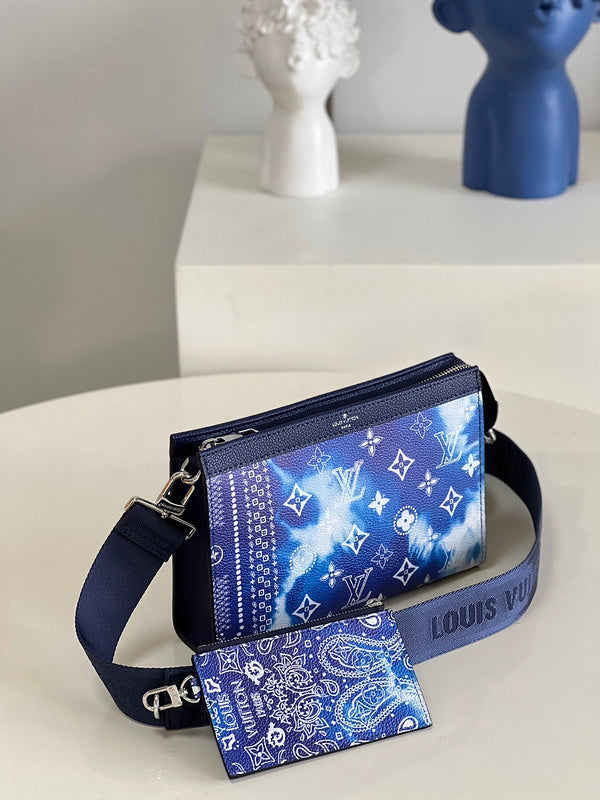 Louis Vuitton Trio Messenger Bag – Monogram Bandana Blue