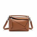 Loewe Puzzle Bag Medium – Tan Cognac Smooth Calfskin Silver Hardware