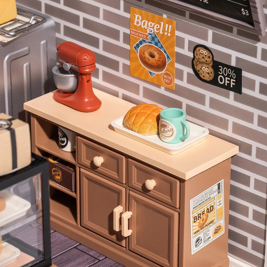 Robotime Rolife DIY Plastic Superstore Golden Wheat Bakery