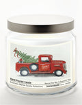 Santos Treefarm 12.8 Oz Candle Glass Jar with Brushed Silver Metal Lid