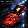 Aluminum-Alloy MP3 Player with 64GB Card Support, 1.8-Inch LCD, Earphones and Charging Cable in Red or Black