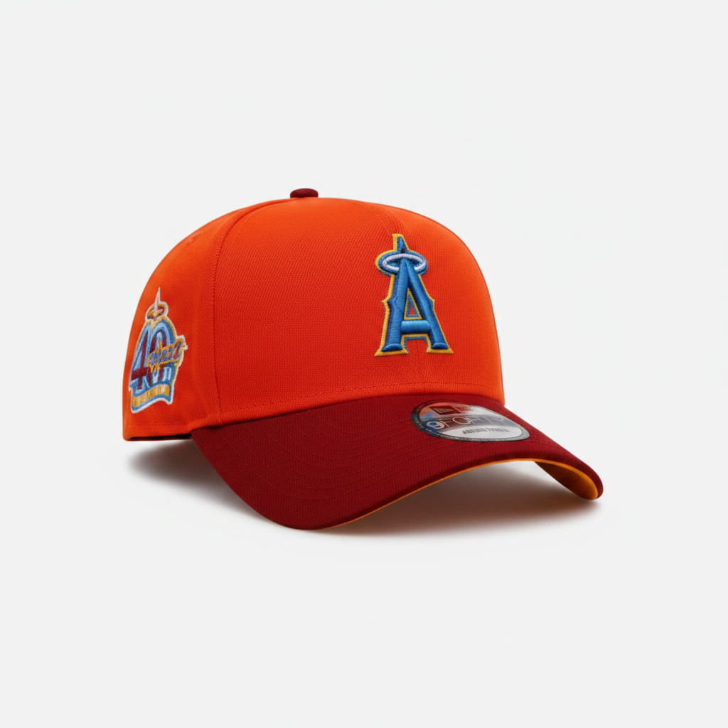 New Era Anaheim Angels 40th Anniversary 9FORTY Adjustable Cap – Orange/Red