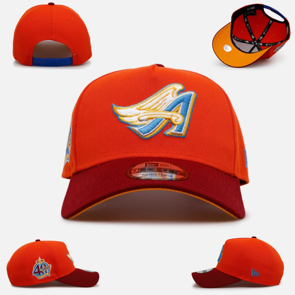 New Era Anaheim Angels 40th Anniversary 9FORTY Adjustable Cap – Orange/Red