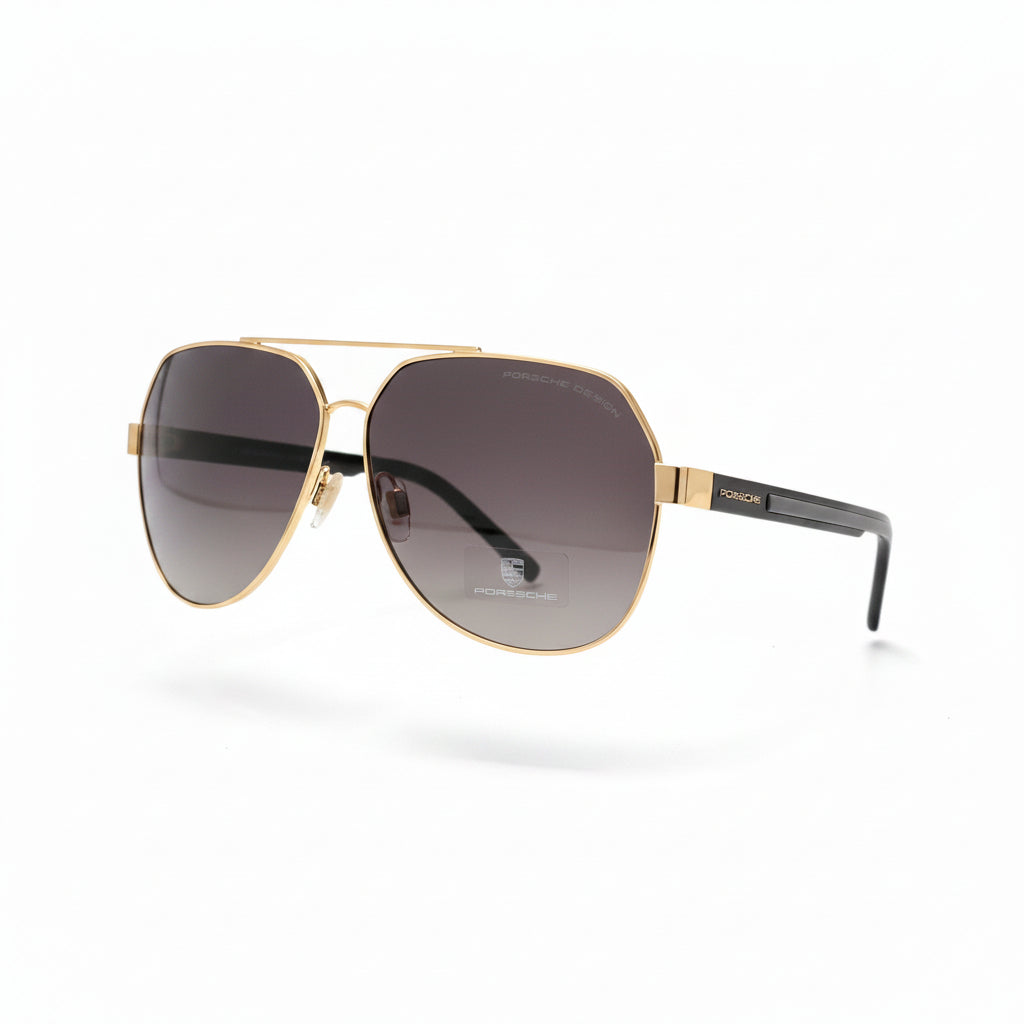 Porsche Design Aviator Sunglasses — Gold & Black