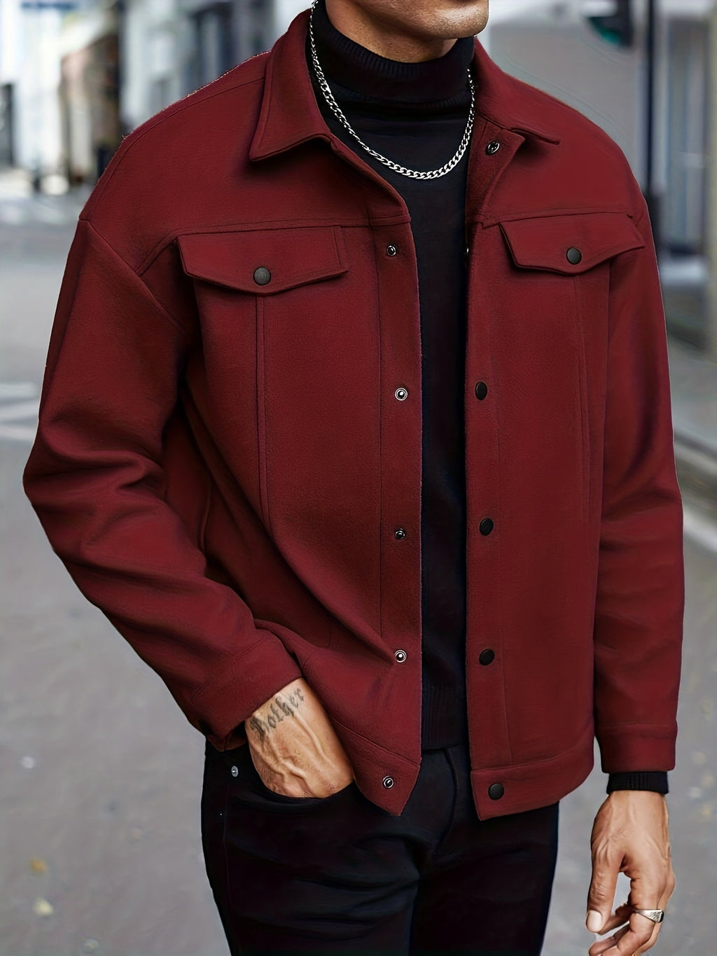Roderick | Moderne Jacke mit Druckknöpfen
