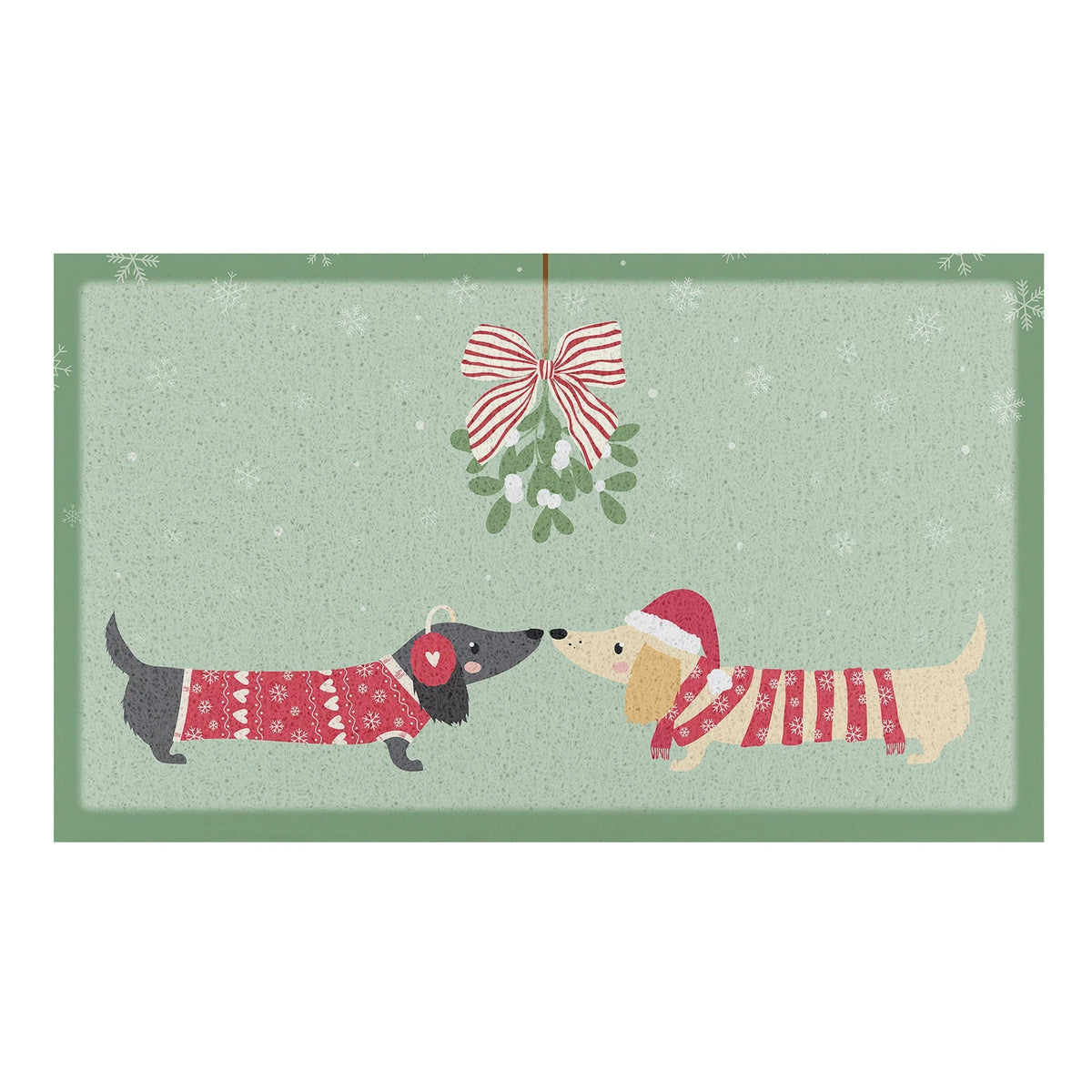 Christmas Sausage Dogs Indoor Outdoor - All-Weather Doormat