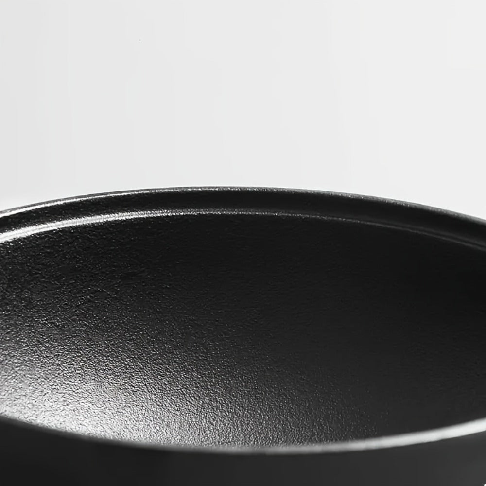 Cast Iron Wok Skillet Non-Stick Deep Stir Fry Pan with Dual Handles - Uncoated Traditional for Home Cooking, Dining and Outdoor Meals