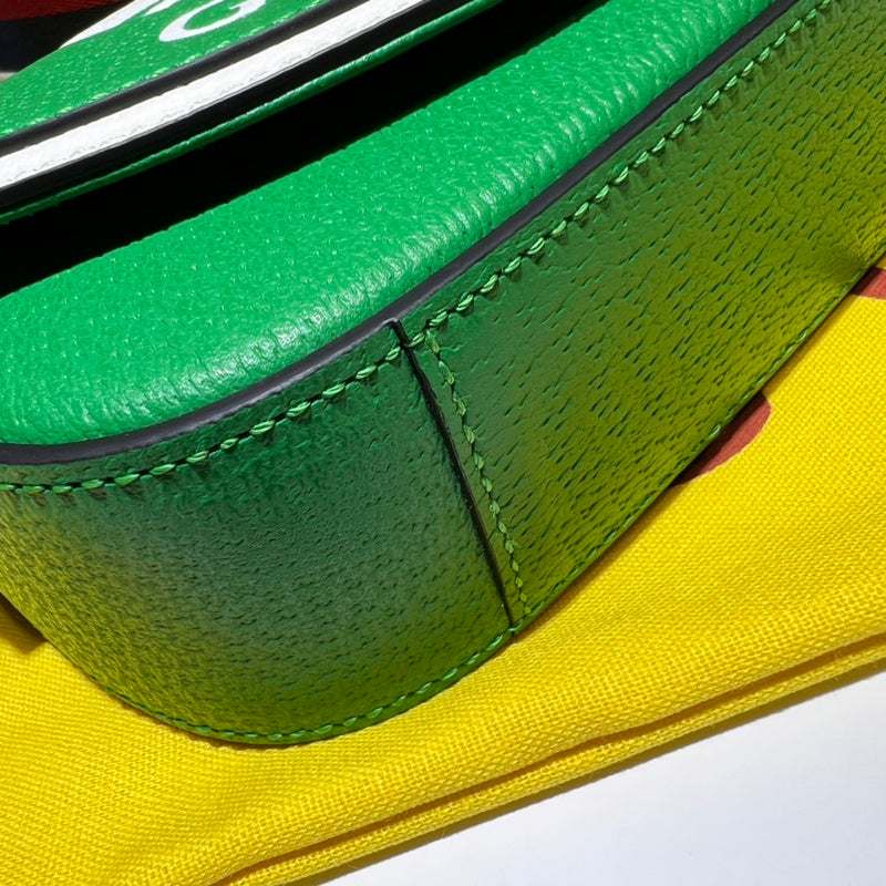 Gucci x Adidas Small Shoulder Bag – Green Leather Trefoil GUCCI Web Strap