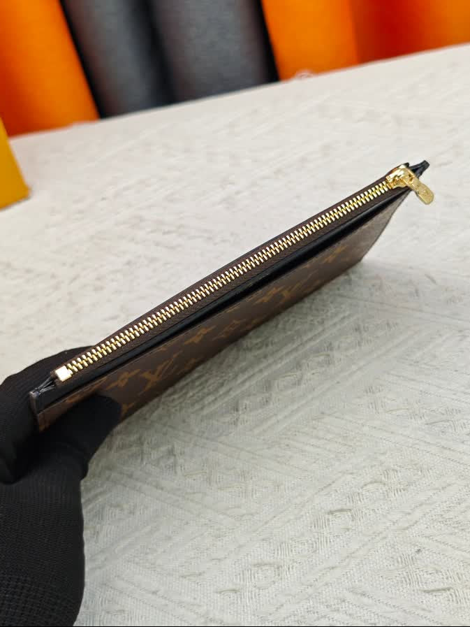 Louis Vuitton Slim Long Card Wallet — Monogram Canvas & Black