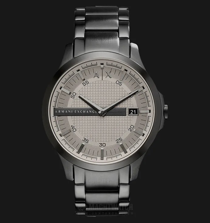 Armani Exchange Hampton AX2194 Herren-Chronograph – graues Zifferblatt mit passendem grauen Edelstahlarmband