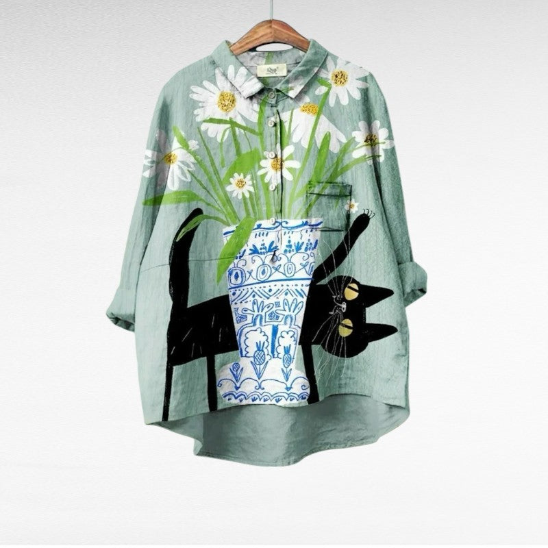 Celine | Vintage-inspirierte Modebluse