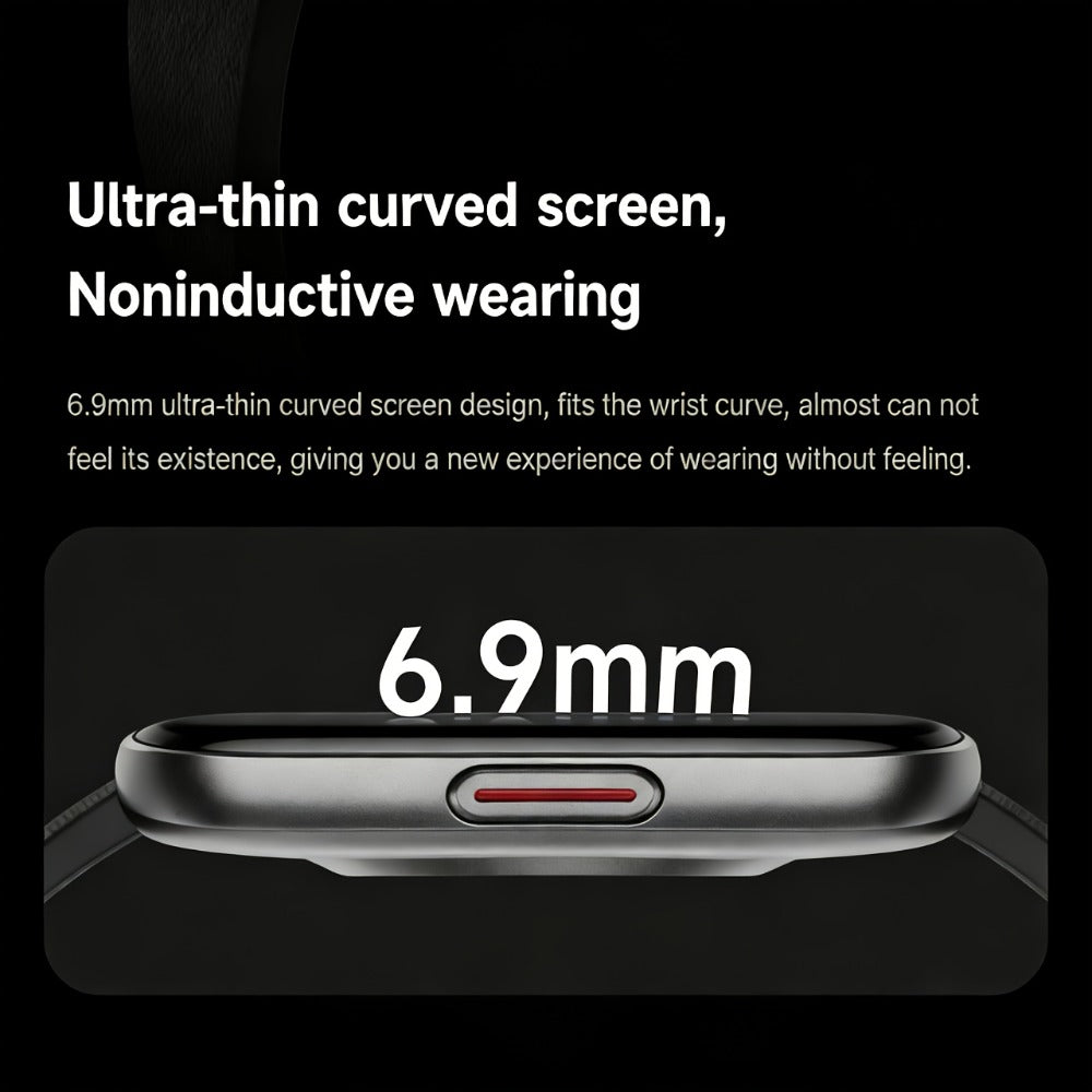 Smartwatch with 1.85-Inch Curved Touchscreen, Calling, Camera and Music Controls in Four Options