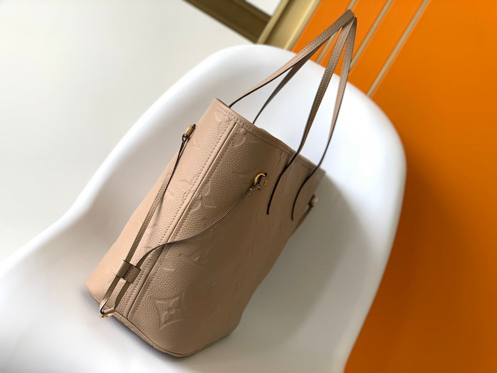 NEVERFULL MM 32 BEIGE MONOGRAM EMPREINTE LEDER