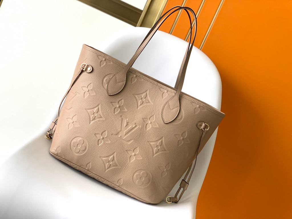 NEVERFULL MM 32 BEIGE MONOGRAM EMPREINTE LEDER