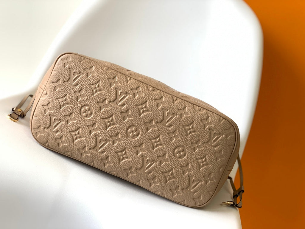 NEVERFULL MM 32 BEIGE MONOGRAM EMPREINTE LEDER