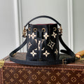 NANO NOÉ 16 IN SCHWARZ-BEIGE ZWEIFARBIGEM MONOGRAM EMPREINTE KALBSLEDER