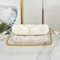 IVY WALLET ON CHAIN 23 IN WEISSEM/ROSA MONOGRAM EMPREINTE-LEDER