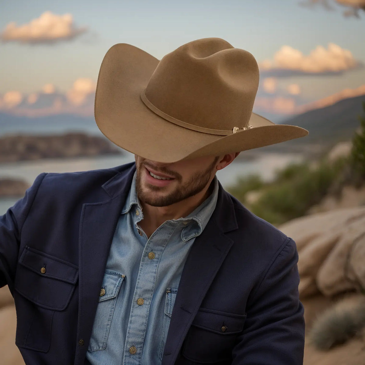 Open Road 1000X Beaver felt Cowboy Hat