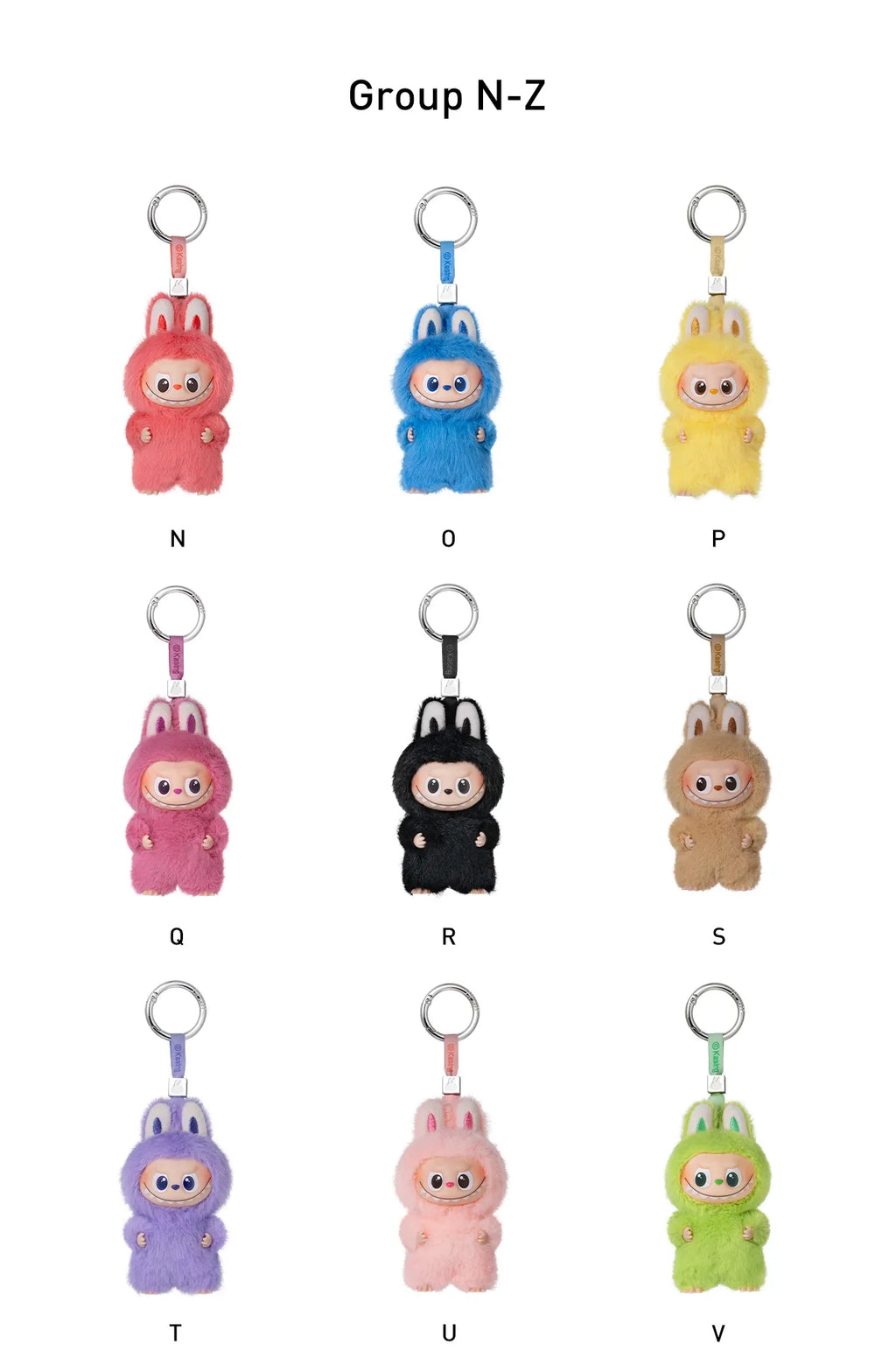 THE MONSTERS PIN FOR LOVE SERIES-Vinyl Plush Pendant Blind Box (N-Z)