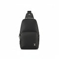 Louis Vuitton Avenue Sling Bag – Black Taiga Leather Silver LV Logo