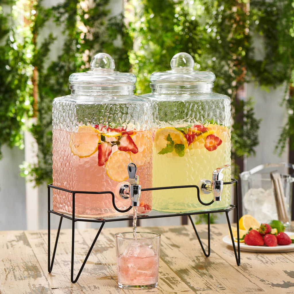 Jay Companies Hamburg (Set Of 2) Beverage Dispensers With Stand 1.5 Gal Each