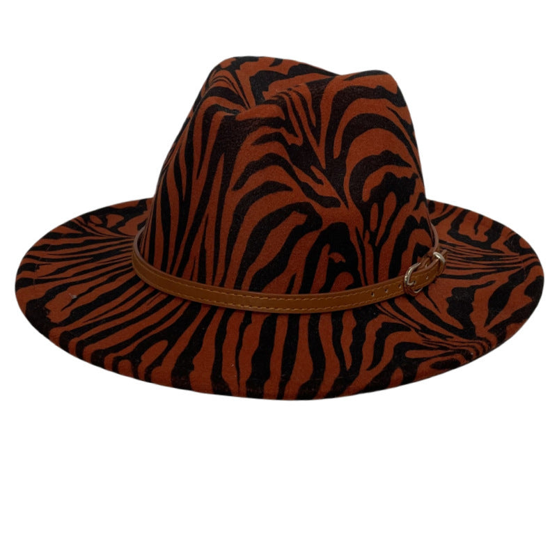Sanderson Fedora-Hut aus Filz mit Animal-Print und Hutband