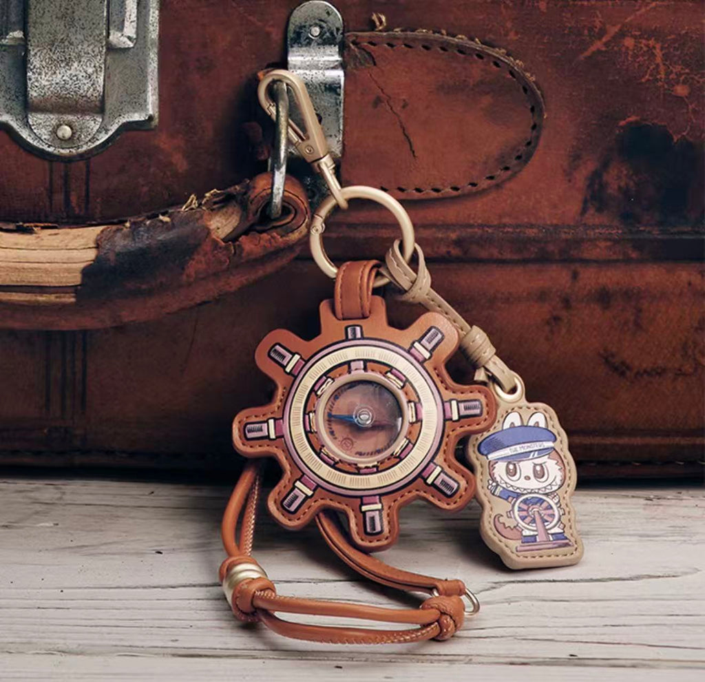 The Monsters Flying Labubu Series Compass Pendant