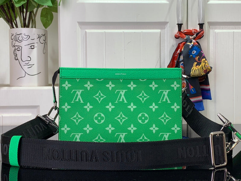 Louis Vuitton Soft Trunk Crossbody Bag – Green Monogram Taigarama