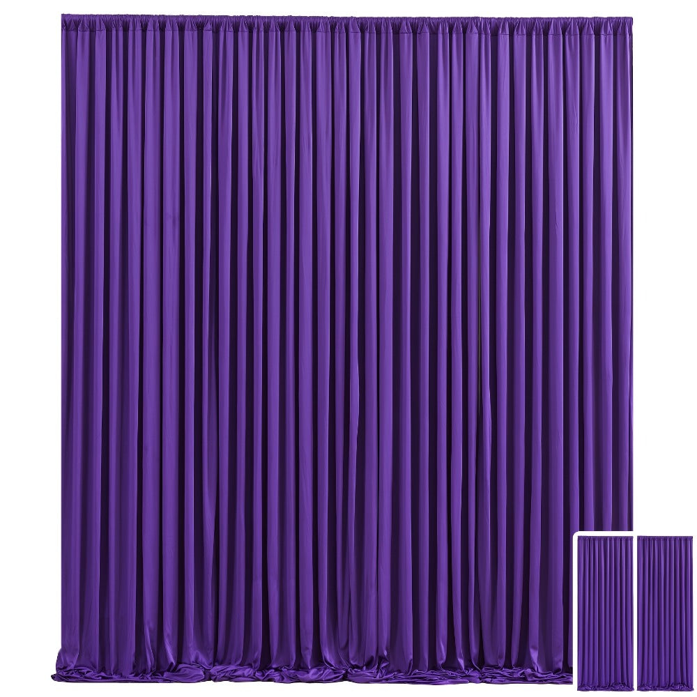 Two-Panel Photography Backdrop Curtain Set in 16 Colors with 59 x 85-Inch Panels and Pole Pockets