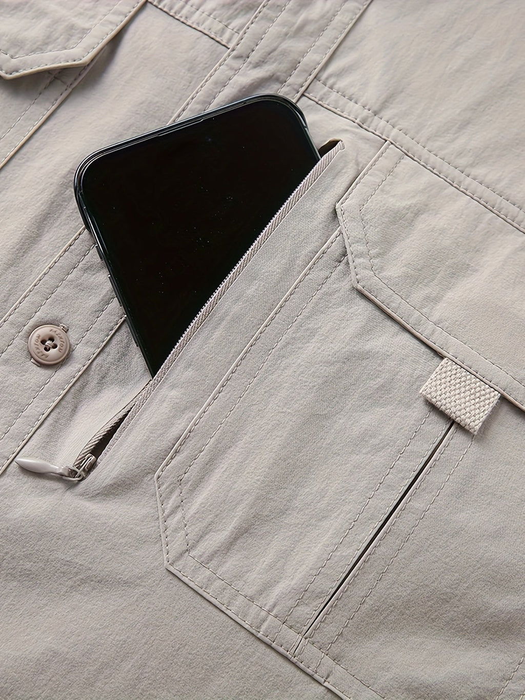 Hollis | Utility-Langarm-Cargoshirt