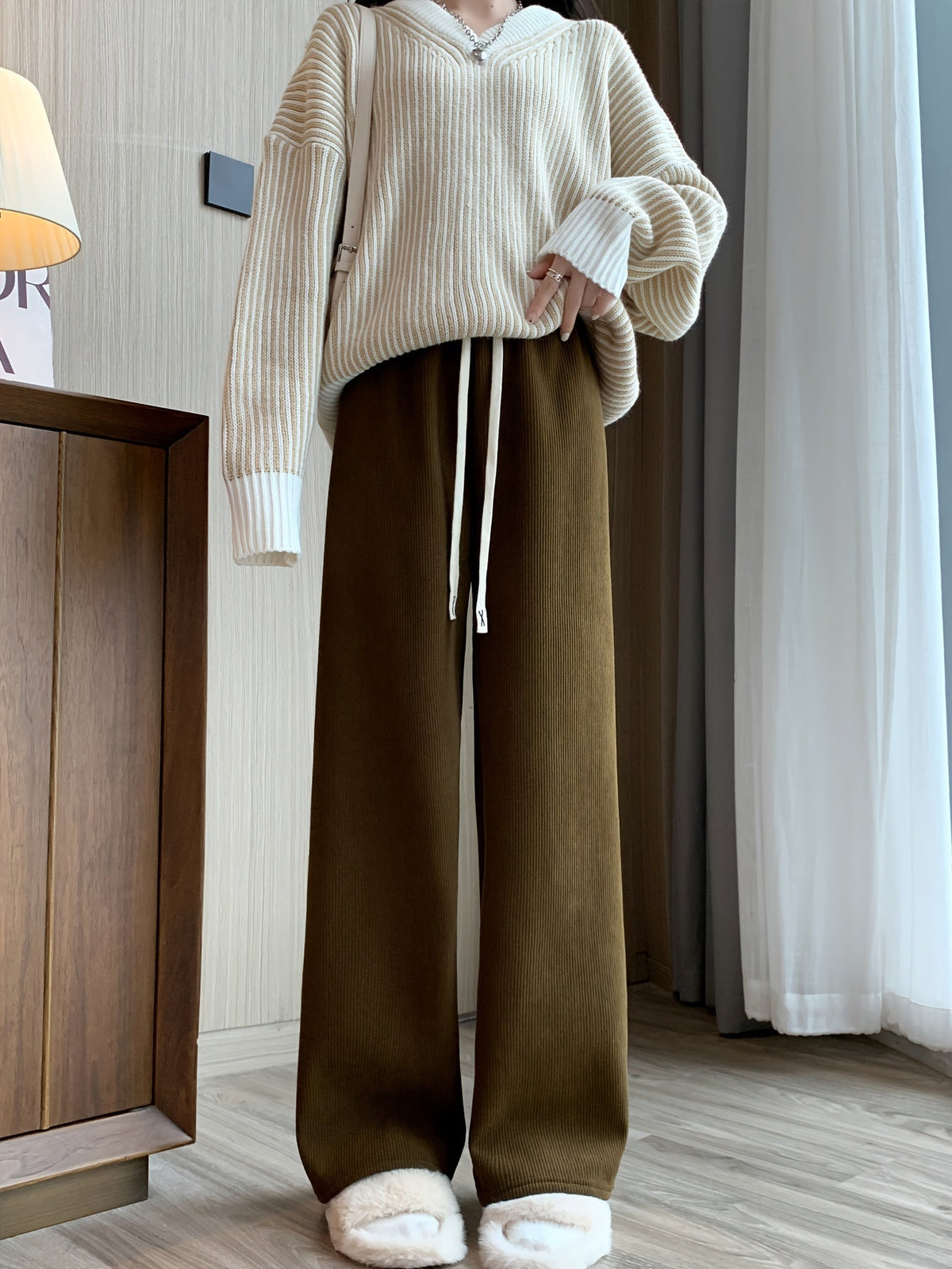 Lena | Weite Hose mit Fleecefutter