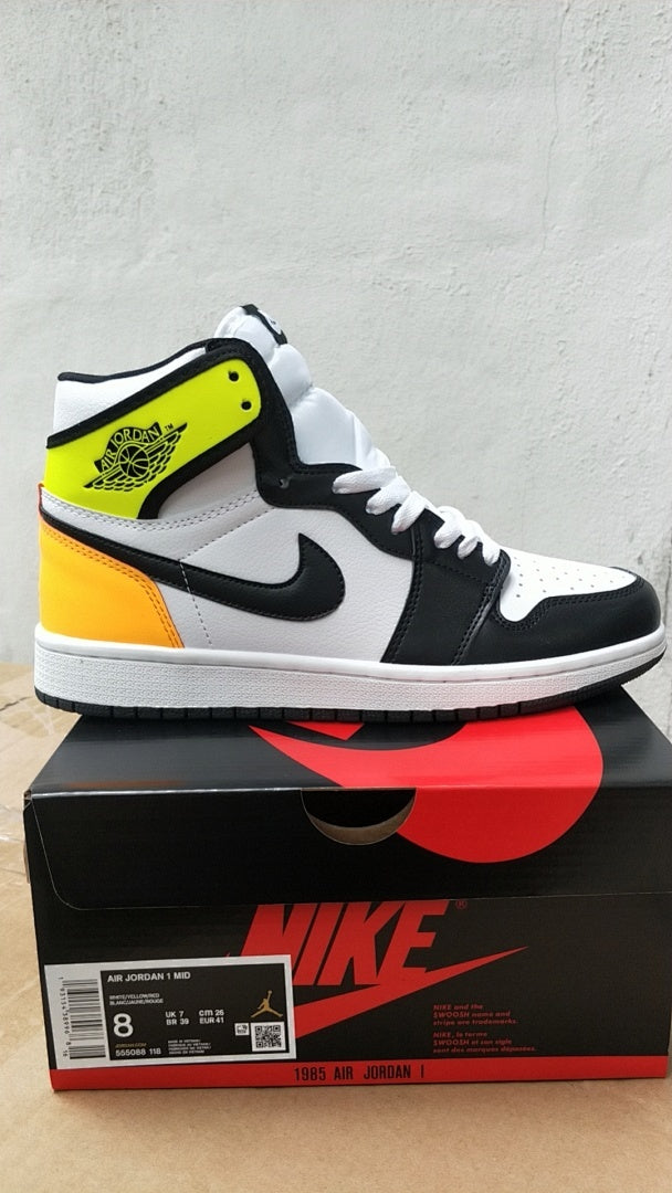 Air Jordan 1 Mid Volt Gold – White / Black / Volt / Orange