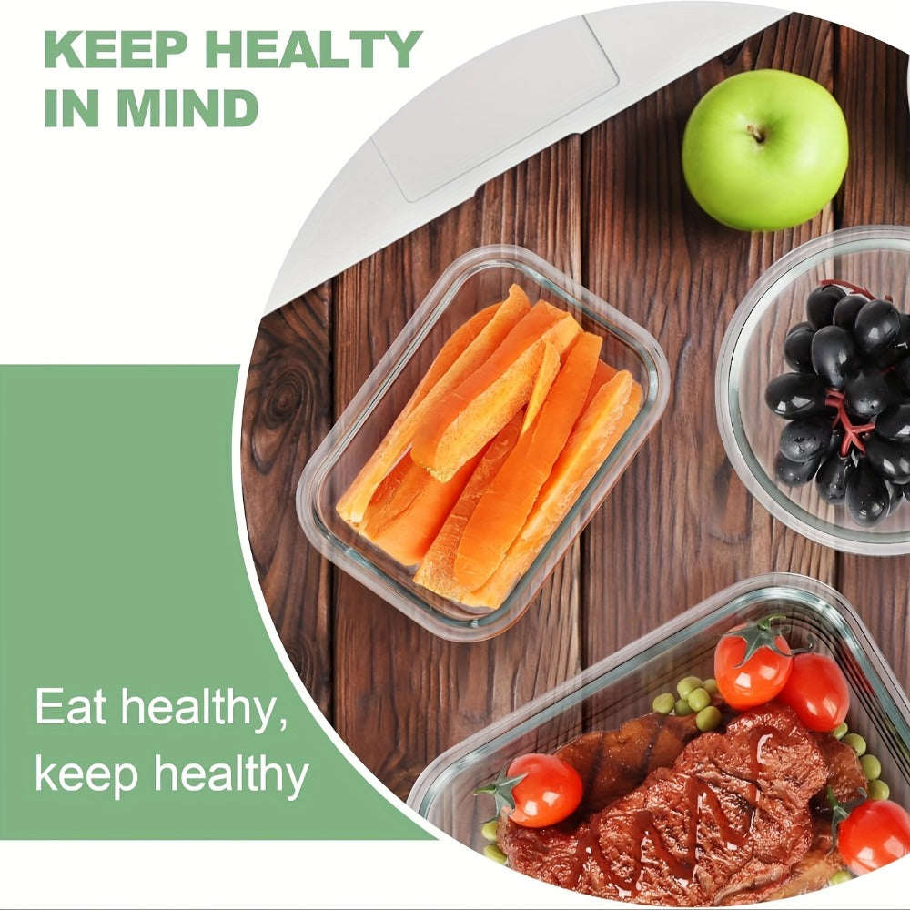 12-Piece Glass Food Container Set with Six Assorted Containers and Black- or Pink-Accent Clip Lids