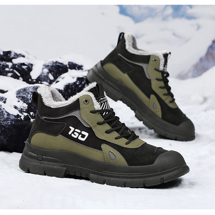 Men's Winter Fleece-Lined Martin Boots Anti-Slip Snow Outdoor Wear
