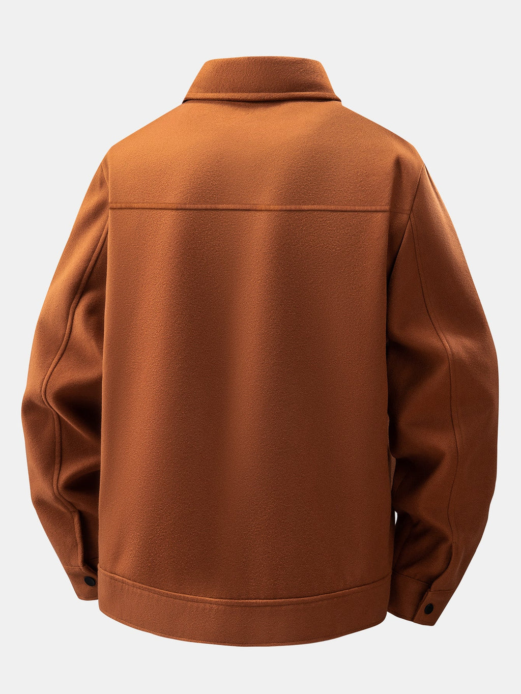 Wool-Look Snap Button Jacket