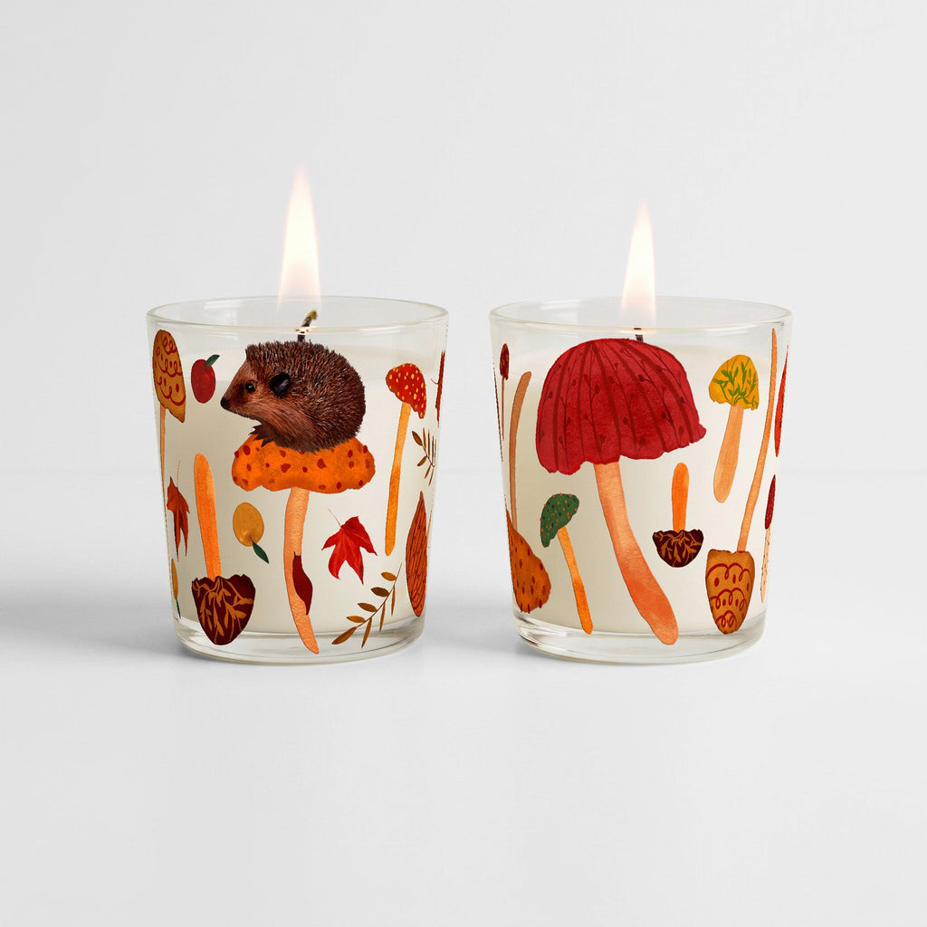 Mushroom Hunting - Pumpkin Spice and Apple Orchard 9.6oz Soy Wax Candle 2 Piece Set