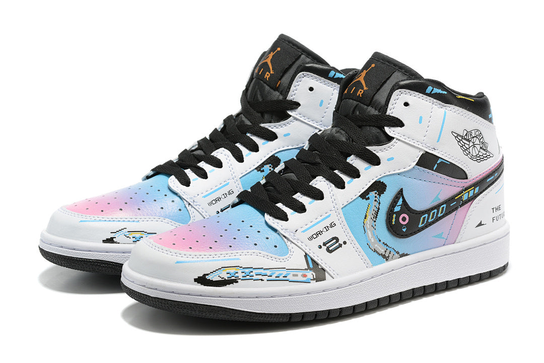 Air Jordan 1 Mid ‘The Future’ – Holographic Pixel Art