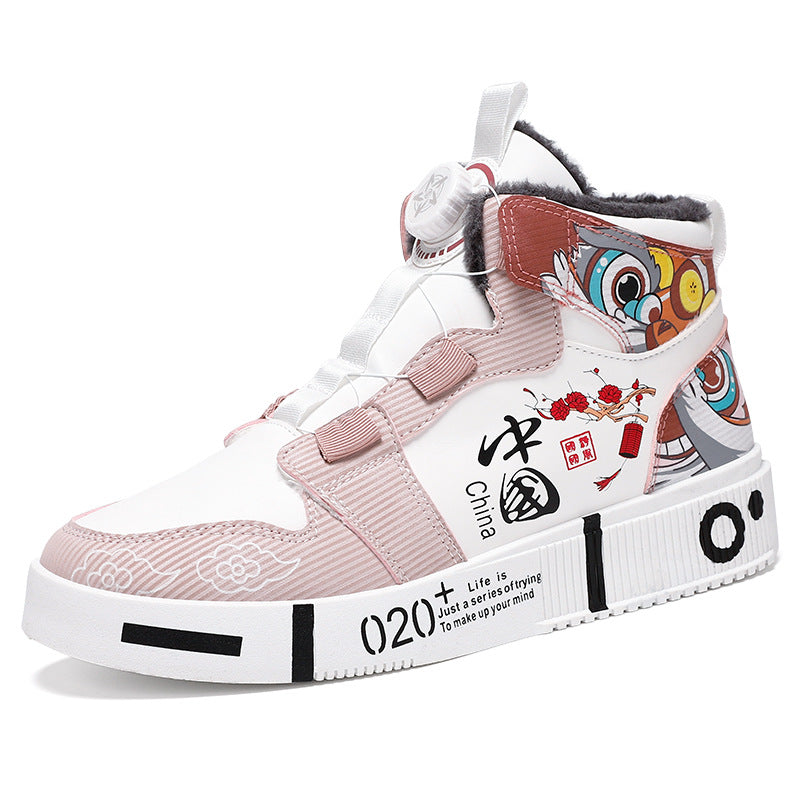 Herren-Herbst-High-Top-Freizeitsportschuhe mit rutschfester Sohle für den Alltag