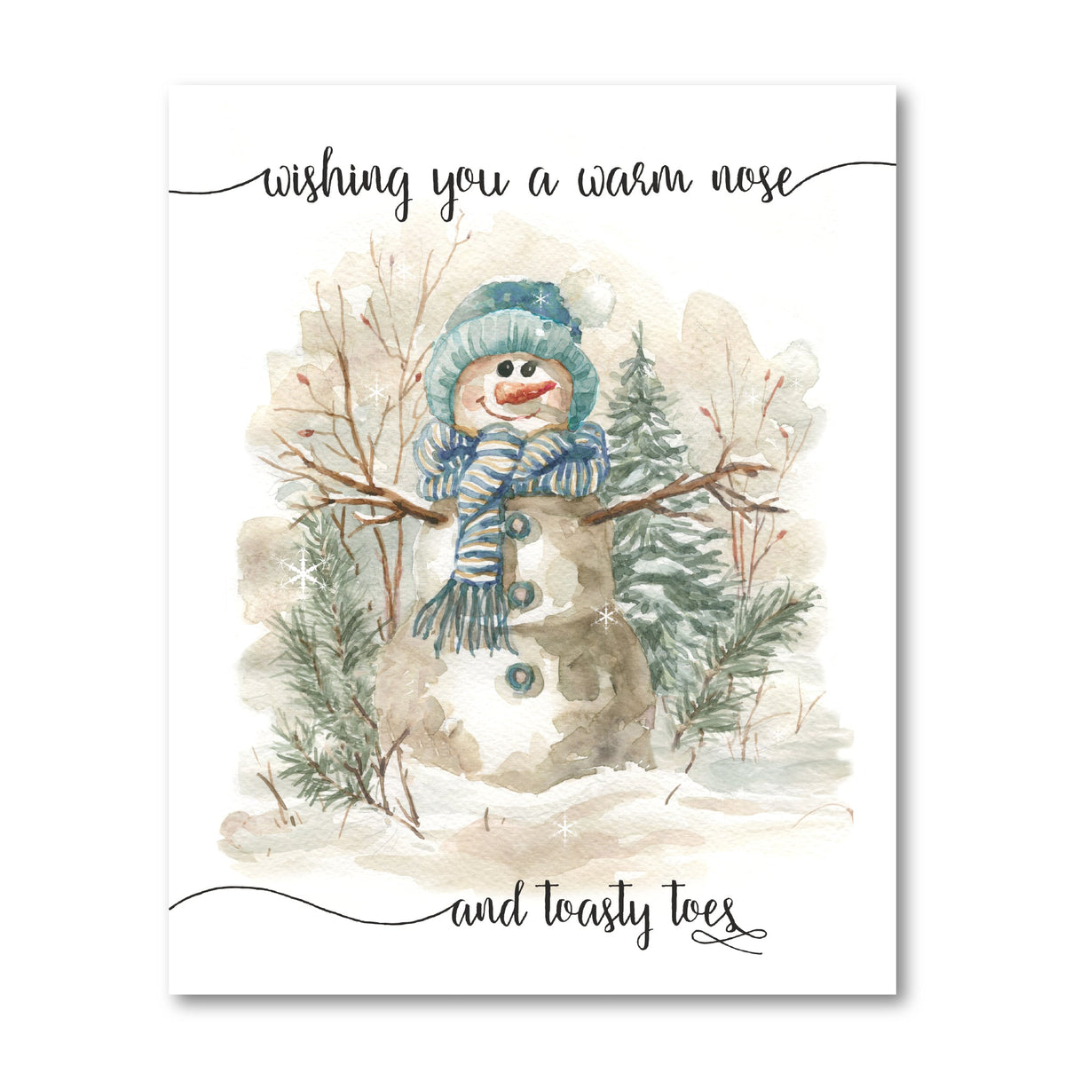 Snowman Kisses Gallery-Wrapped Canvas Wall Art